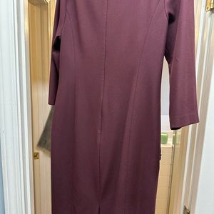 Ann Taylor maroon boat neck dress